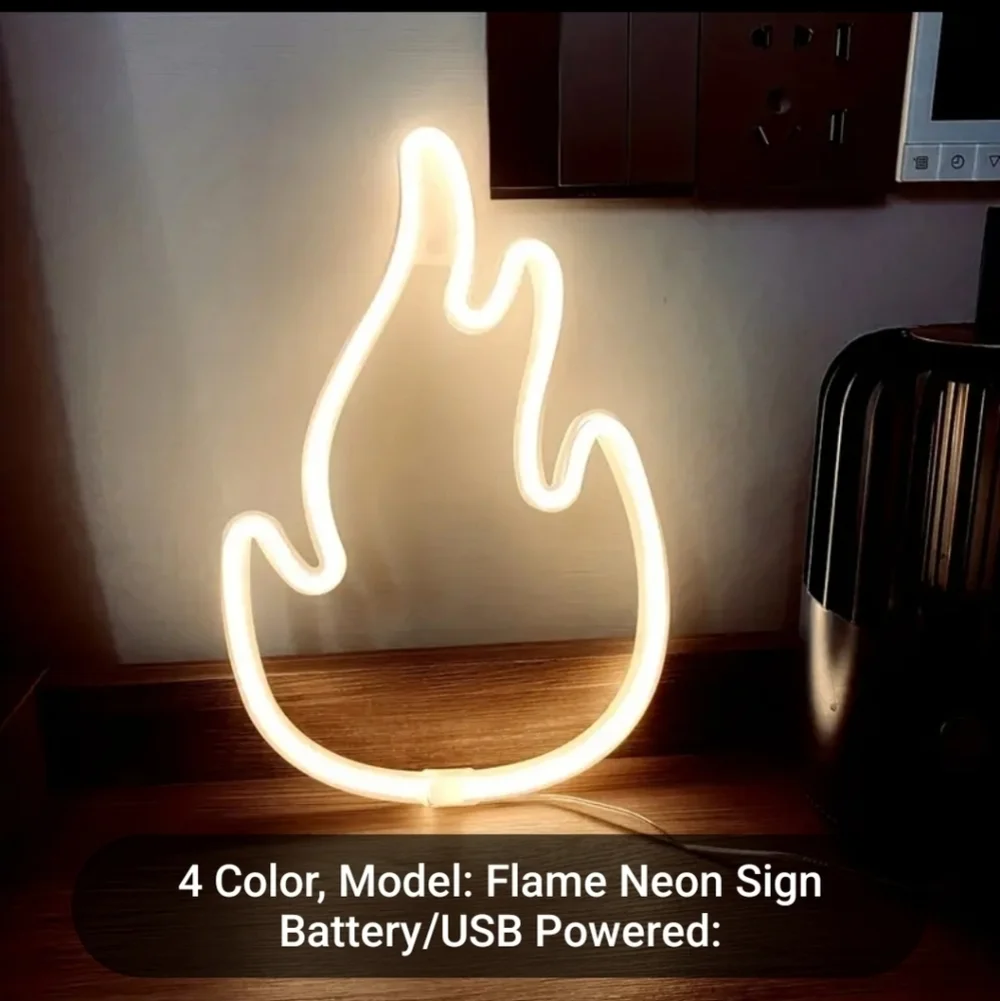 Neon Flame Light